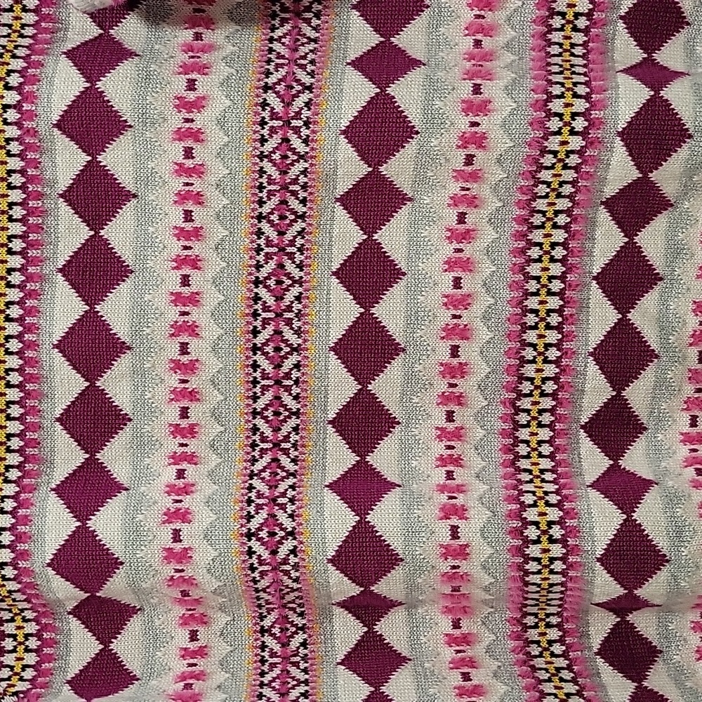 $5 SALE Style & Co Pink Mix Geo Sweater - Picture 3 of 3